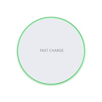 Chargeur sans fil pour téléphone certifié Qi ultra fin 15W avec lumière LED universel pour iPhone et téléphone Android OJD-31A