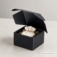 Boîte cadeau pliable noire XS, boîtes rigides, doublure en éponge imperméable, écologiques, recyclables, petit emballage pour bijoux et accessoires