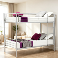 Lit superposé double haut de gamme pour adultes, lit superposé en métal pour travailleurs, en vente