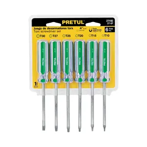 Master 24 pièces jeu de 6 tournevis Torx avec manche PVC, Pretul - Product Image 4