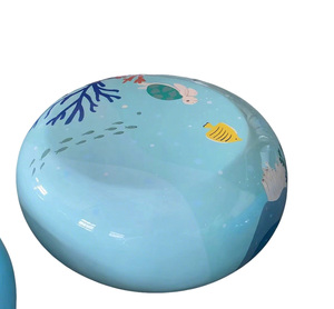 Y027 Triangular Cobblestone Egg Stool Kids <b>Chair</b> Fiberglass Modern Commercial <b>Outdoor</b> Furniture for Mall and Park Use - Product Image 5