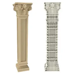 Concrete Plastic Roman Pillar Columns Mould For Sale Mold For Hot Sale Round Square Roman Pillar Mould Made In China
