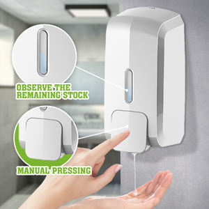 Distributeur de savon liquide manuel mural moderne en plastique personnalisé FANDA Factory, écologique, pour les toilettes publiques - Product Image 2