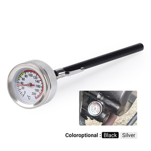 Motorcycle Oil Temperature <b>Gauge</b> 117mm Probe 0 200 <b>Dial</b> Aluminum Alloy Upper Placement for Retrofit Upgrade - Product Image 1