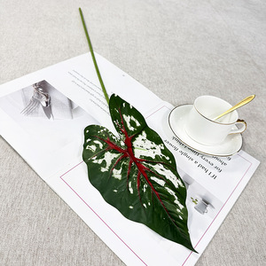 Nhân tạo alocasia lá lụa lớn màu xanh lá cây Lá Treo cây xanh Lá Giả Thu hải đường cho văn phòng đám cưới tường trang trí nội thất - Product Image 6