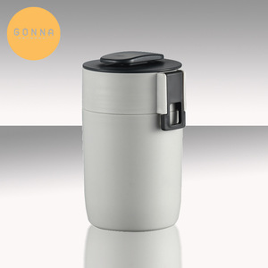 Tasse à petit déjeuner en acier inoxydable 304, isolation en mousse, tasse à lait avec cuillère, peut ajouter de l'eau, peut être chauffée sur une cuisinière à induction, tasse à soupe - Product Image 2