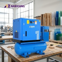 Compresseur d'air rotatif à vis PM VSD Nanxiang Industrial 7,5 kW 10 CV 4-en-1 avec réservoir d'air, sécheur et filtre pour découpe laser