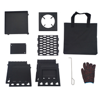 Réchaud de camping portable en acier au carbone pliable pour le barbecue en plein air, les aventures, les pique-niques et la randonnée