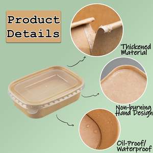 Factory Direct Custom Logo Disposable Kraft Paper Octagonal Camping Cover Thickened Salad <b>Bowl</b> Fruit Paper Plate <b>Bowl</b> - Product Image 2