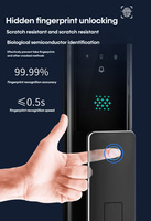Glomarket étanche entièrement automatique maison Tuya 3d reconnaissance faciale biométrique empreinte digitale mot de passe serrure Wifi intelligente