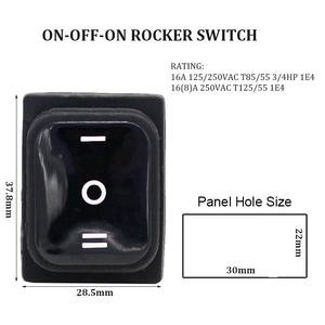 6ピンON-OFF-ON dpst 16A 250vロッカースイッチt85IP67防水カバーで密閉 - Product Image 3