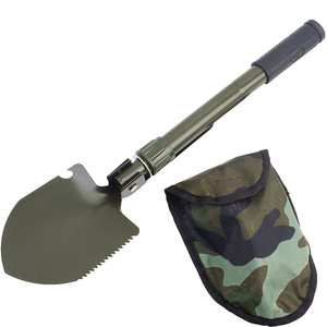 Nueva Pala Plegable para Acampar al Aire Libre, Jugar con Arena, Pala 4 en 1 <span class=keywords><strong>de</strong></span> Acero al Carbono, Herramienta <span class=keywords><strong>de</strong></span> Acero, Supervivencia, Emergencia - Product Image 1