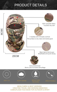 Cagoule camouflage personnalisée en coton pour le visage entier, idéale pour le snowboard, le cyclisme, le <span class=keywords><strong>ski</strong></span> et le camping – <span class=keywords><strong>Cache</strong></span>-tête et <span class=keywords><strong>cou</strong></span> - Product Image 2