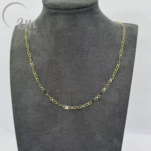 Joyería UM, collar de cadenas de oro macizo de 18 quilates, venta al por mayor, Unisex/hombres/mujeres, aniversario certificado NGTC, regalo de boda diario, fiesta - Product Image 1