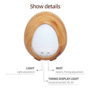 JCSY-264 Wood Grain Essential <b>Oil</b> <b>Diffuser</b> 200ml Aromatherapy Humidifier With Light Home Bedroom Desktop Gift - Product Image 5