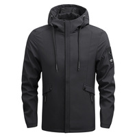 2022 erkek giyim büyük boy Zip Up ceketler ile Hood Coat sublime Logo özel kış erkek rüzgarlık ceket