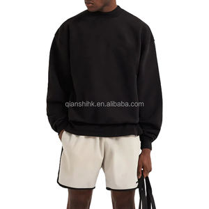 Sweat en éponge française de haute qualité sans capuche Unisexe Logo personnalisé Poids lourd Sweat à capuche en coton surdimensionné femmes - Product Image 4