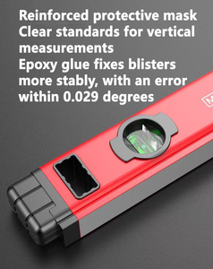 Shijing 1221 Niveau Aluminium Magnetische Hoge Precisie Niveau Anti-Val Balans Liniaal Multifunctionele Hoek Meetinstrument - Product Image 2