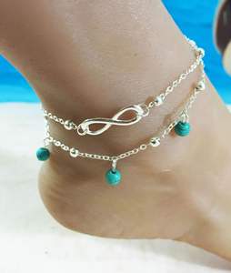 थोक व्यक्तिगत समायोज्य आकार सोने चांदी की चेन समुद्र तट पायल कंगन गहने गहने उपहार के लिए लड़कियों - Product Image 3