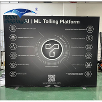 Panel de visualización retroiluminado con LED, equipo de publicidad, cajas de luz montadas en la pared, soporte para mochila, letrero de stand de feria comercial