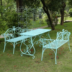 <span class=keywords><strong>Mesa</strong></span> de hierro forjado de estilo nórdico para exteriores, silla de jardín con aire abierto, <span class=keywords><strong>mesa</strong></span> de negocios de ocio - Product Image 3