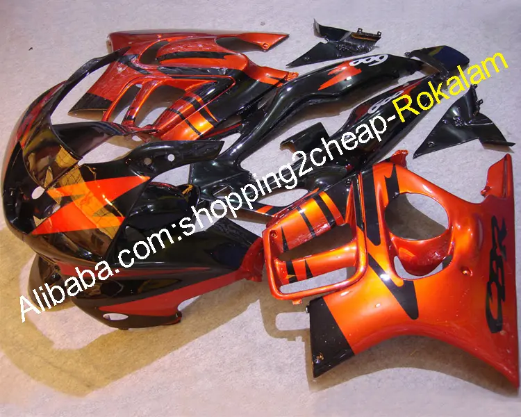 Motosiklet parçaları Honda için CBR600 F3 1997 1998 CBR 600 97 98 turuncu siyah motosiklet için Fairing seti