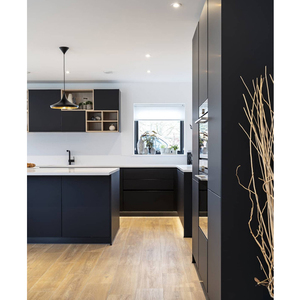 Poignée de meuble Realgres en bois de pin, profil <span class=keywords><strong>Gola</strong></span>, armoires de cuisine, unités de cuisine modulaires en PVC UV, finition brillante, cuisine moderne en métal, style nordique - Product Image 4