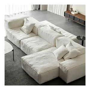 Living Room Furniture Bohemian Sofa Nordic Large Apartment Tofu Block Combination Modern Fabric Sofas