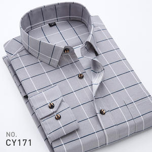 Nuova <span class=keywords><strong>camicia</strong></span> da <span class=keywords><strong>uomo</strong></span> stampata <span class=keywords><strong>a</strong></span> maniche lunghe in versione coreana camicie versatili <span class=keywords><strong>a</strong></span> <span class=keywords><strong>quadri</strong></span> <span class=keywords><strong>Slim</strong></span> Fit - Product Image 3