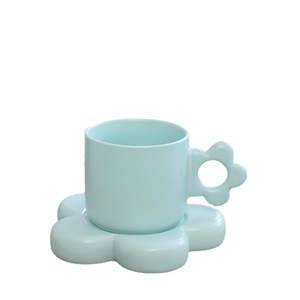 Tazza in ceramica moderna con piattino per caffè, Design per coppie, Design carino, microonde e lavabile in lavastoviglie, uso da ufficio - Product Image 5