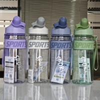 Bouteille d'eau de sport de haute qualité avec bandes de silicone vente en gros double boire