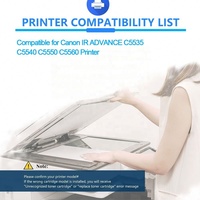 Cartuchos de tóner compatibles con impresora Canon IR C5535, C5535i, C5540i, C5550i, C5560i, para impresora Canon