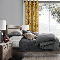 JA Rideaux de luxe modernes imprimés de fleurs Panneaux de draperie de fenêtre à œillets pour le salon Rideaux de salon