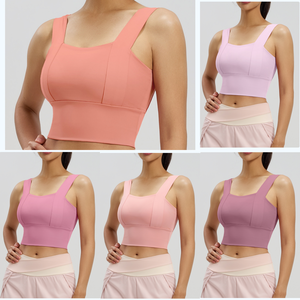 Soutien-gorge de yoga réversible respirant et absorbant les chocs haute résistance, style débardeur, pour femmes, idéal pour le sport et le fitness transfrontalier - Product Image 5