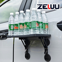 Table pliante magnétique en plastique pour voiture, organisateur multifonctionnel à suspendre latéralement, planche pliante pour camping en extérieur