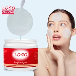 Özel Logo 1.5% salisilik asit akne temizleme pedleri akne tedavisi yüz maskesi pamuk pedleri salisilik asit ile