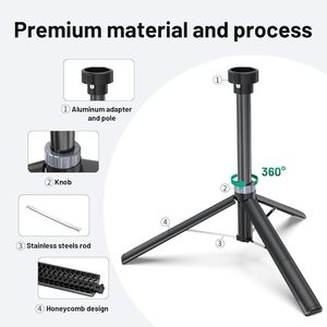 Mini adattatore portatile in alluminio treppiede supporto compatibile con i nuovi e vecchi modelli Starlink per campeggio e escursionismo all'aperto - Product Image 2