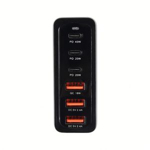 อะแดปเตอร์แปลงไฟแบบติดผนัง 120W 6 พอร์ต ชาร์จเร็ว สำหรับโทรศัพท์มือถือ แล็ปท็อป และแท็บเล็ต - Product Image 3
