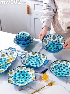 <span class=keywords><strong>Set</strong></span> cena ristorante nordico moderno lusso Boho ceramica stoviglie caffè vino <span class=keywords><strong>Set</strong></span> - Product Image 6