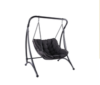 Hot luxe extérieur jardin suspendu balançoire chaise moderne hamac cercle macramé meubles de patio oeuf balançoires chaise avec support en métal