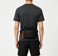Sac banane léger en nylon imperméable avec plusieurs fermetures éclair, sac de taille réglable, pochette bandoulière pour sport et voyage