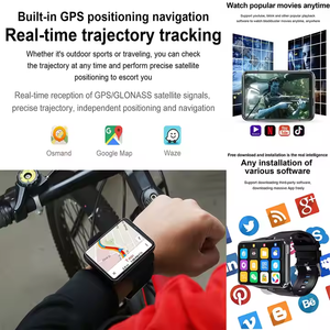 New S999 người đàn ông của thông minh đồng hồ điện thoại 2.88 HD màn hình mtk6761 Quad Core 4G Sim Kép 5G Wifi GPS Dual camera 4 + 64GB <span class=keywords><strong>Android</strong></span> 9.0 IP67 BT - Product Image 5