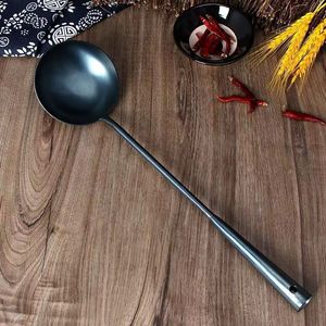 Juego de cuchara y espátula de hierro Master Craftsman, 2 piezas, mango extra largo, utensilios de cocina forjados a mano para uso en estufa - Product Image 2
