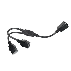 IEC C20 Ke IEC C19 US UK EU AU 3 Pin Tipe B 2 In 1 Y Kabel Listrik Ekstensi Splitter 2 FT