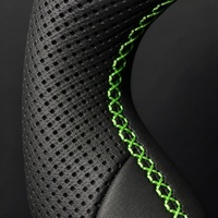 Volant sport à fond plat avec surpiqûres vert lime personnalisées pour BMW F48 F10 F15 F36, en cuir perforé et avec palettes de changement de vitesse