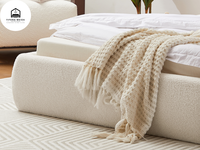 Cadre de lit queen size de style scandinave meubles de maison minimalisme antique cadre de lit durable en MDF