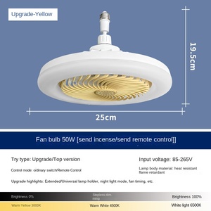 โคมไฟยูเอฟโอ LED อัจฉริยะแบบเรียบง่ายทันสมัยคุณภาพสูงพัดลมเพดาน E27ตัวเครื่องทำจาก ABS คอยาวสำหรับการตกแต่งภายในวิลล่า - Product Image 3