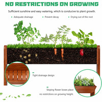 WDF Trending Wholesale Rectangle Bamboo Outdoor Raised Garden Flower Beds Bamboo Planter Boxes Raised Garden Bed untuk Kebun