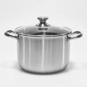 Kitchen High Capacity Sauce Cooking Pot Stainless Steel Soup Stock Pots