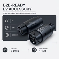 Adaptateur EV 32A SAE J1772 Type 1 pour véhicules électriques, adaptateur de charge Type 1 vers Type 2